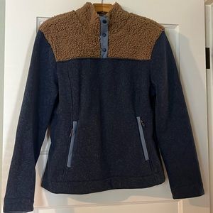 Title nine quarter snap front with sweater-knit body